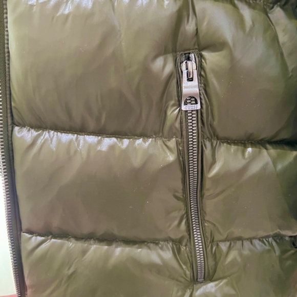 Guess Hooded Quilted Puffer Jacket - Military Olive Green - Picture 8 of 16